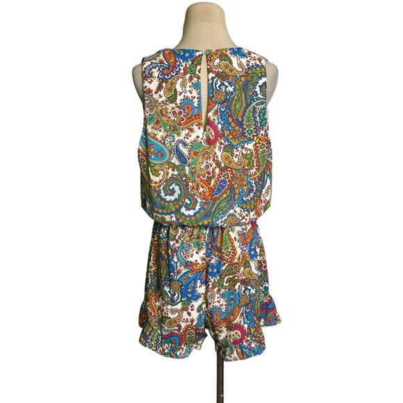Show Me Your Mumu colorful paisley print romper size Large - Picture 14 of 15